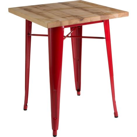 Premier Housewares Red Powder Coated Finish Aldgate Table