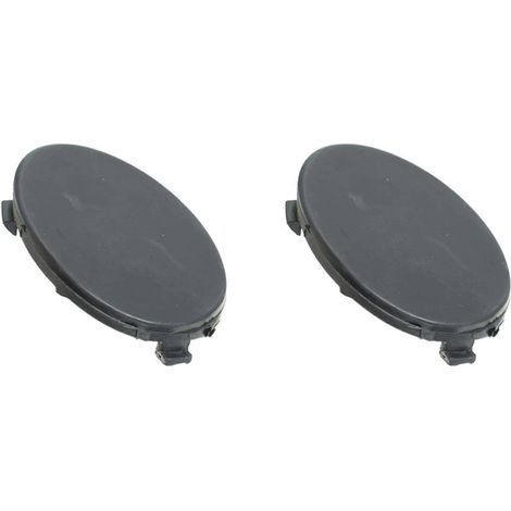 Deux caches d'attelage de remorque noirs pour pare-chocs avant, compatibles avec Ford Focus MK2 et C-Max (modèles 2007-2011), référence : 8M5117A989AA (1/5)