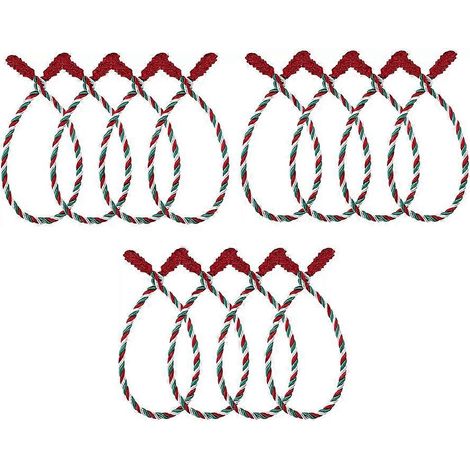 Packung mit 12 wiederverwendbaren und flexiblen 50 cm (20 Zoll) langen Weihnachtsgirlandenbändern für Girlanden, Kränze und Treppengeländer. (1/5)