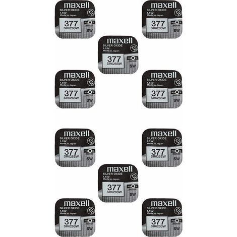 .10 pile Maxell 377 sr626sw.