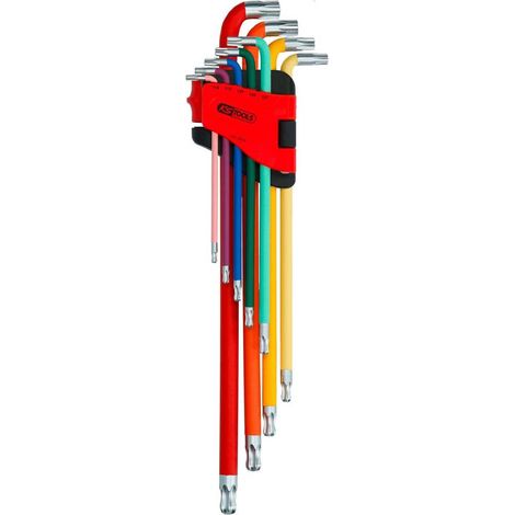 KS Tools TX Kit di chiavi a brugola T 10, T 15, T 20, T 25, T 27, T 30, T 40, T 45, T 50 9 parti