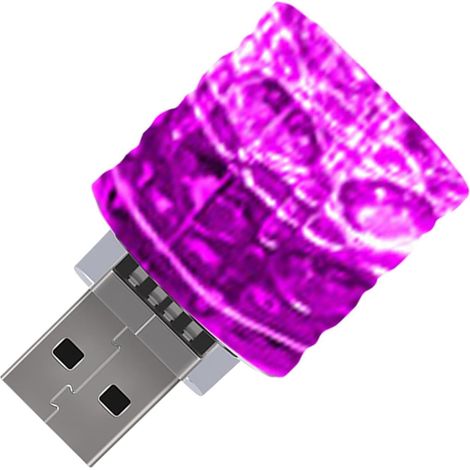 Éclairage d'Ambiance Automobile Petite Lampe USB 8 Couleurs (1/5)