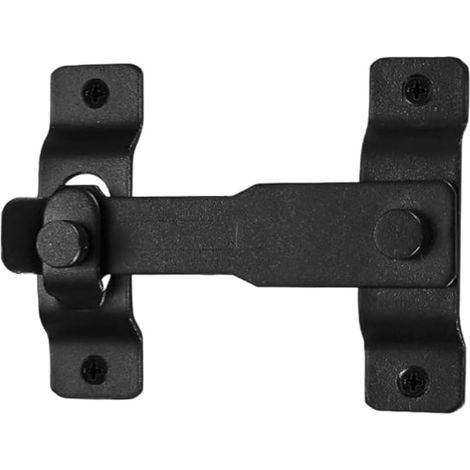verrou porte coulissante en inox noir (1/5)