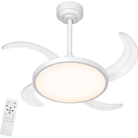 Ventilatore a plafoniera led 40w con pale scomparsa e telecomando (1/5)