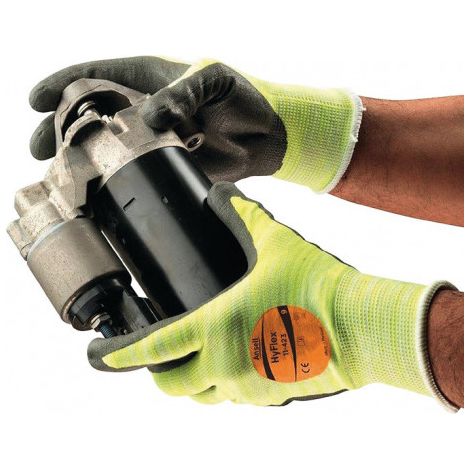 Gant HyFlex® 11-423 Taille 10 gris/jaune clair EN 388.EN 407 PSA III (Par 12)