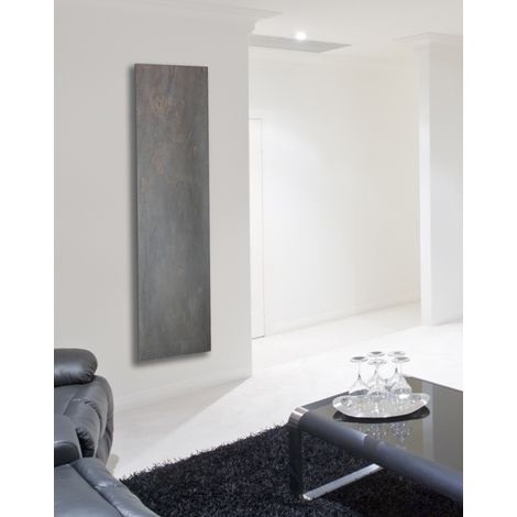 Radiateur électrique 1200W vertical 200x50 cm pierre naturelle lauze (1/5)