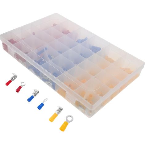 480 Pièces Kit de Connecteurs Électriques Isolés avec Boîte de Rangement Cosses à Sertir Bullet Spade Anneau Mâle et Femelle pour Connexions Rapides et Fiables (1/5)