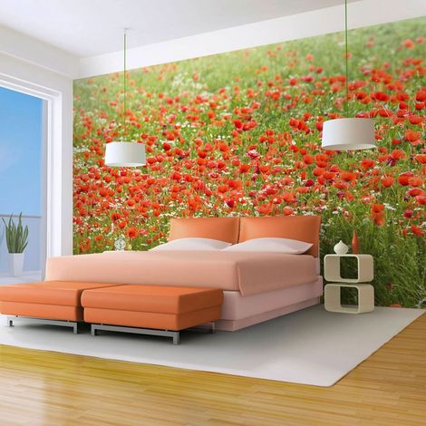 Papier peint prairie fleurie - 400 x 309 cm
