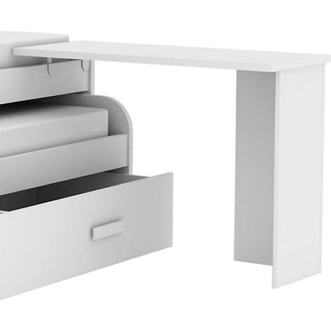 Escritorio soporte aglomerado blanco  76,5x242x45cm