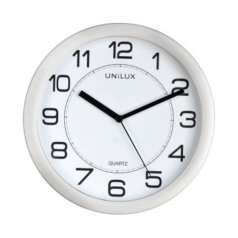 Unilux Attraction Wanduhr Quartz Grau Metallisch 22 cm