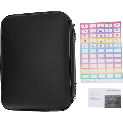 Boîte à documents ignifuge avec serrure à combinaison, étui rigide étanche, sûr pour les fichiers importants, certificats, passeports pour ordinateur portable (1/5)