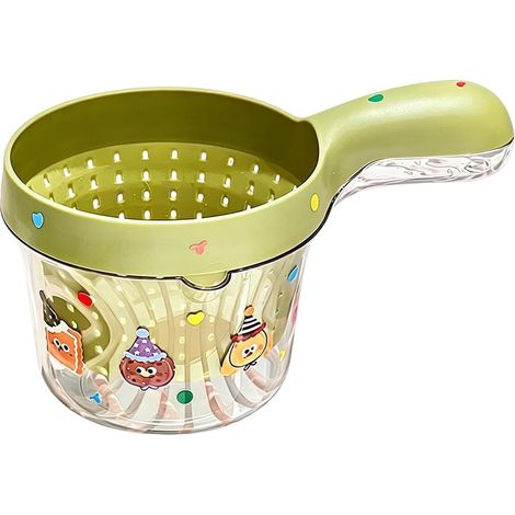 Bac à fruits (vert) à double paroi, portable, pour rincer les fruits, égoutter et rincer les tomates cerises Les plans de travail (1/5)