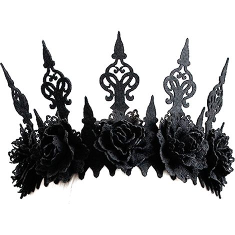 Headband Couronne - Style Gothique Noir - Pour Fête d'Halloween Bal Costumé Masquerade - 1 Pièce