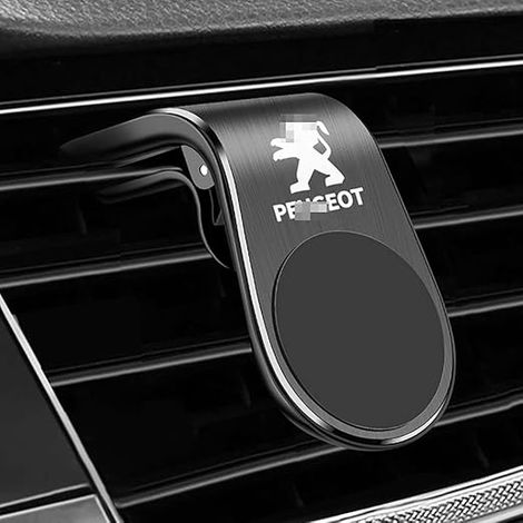 Support de téléphone portable pour voiture, fixation sur grille d'aération, compatible Peugeot 308, 206, 208, 207, 3008, 307, 2008, 508 et 407. Verrouillage du support. (1/5)