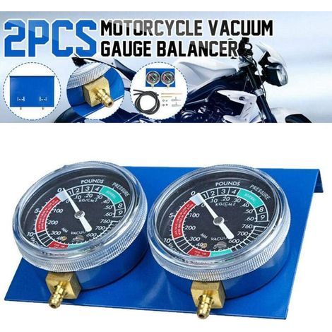 S-GIANT Équilibreur de jauge de vide de moto - Synchroniseur de carburateur -Outil d'équilibrage de synchroniseur de jauge de vide de carburateur de carburateur de moto Accessoires de moto Durable 2 c