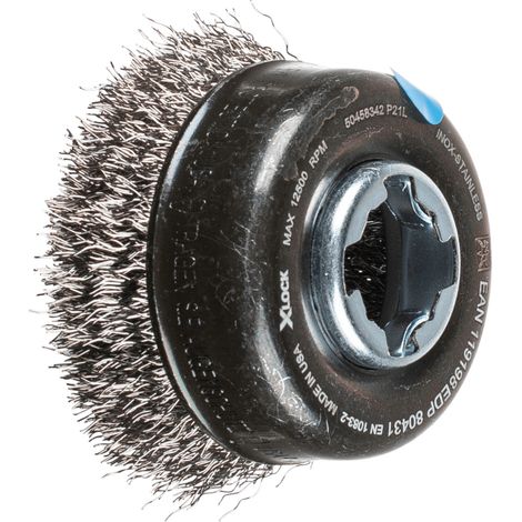 PFERD TOOLS Topfbürste ungezopft TBU Ø60 Bohrung 22,2 mm/X-LOCK Edelstahl-Draht-Ø0,30 Winkelschleifer (1/5)