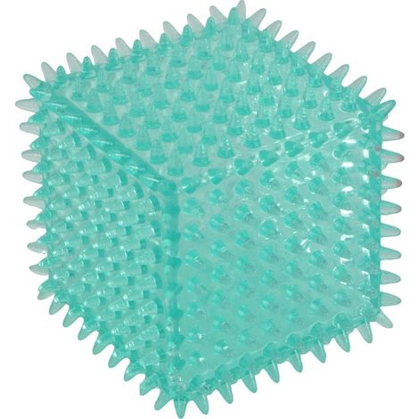 Jouet de dentition pour chien « Cube à pointes » 8 cm bleu