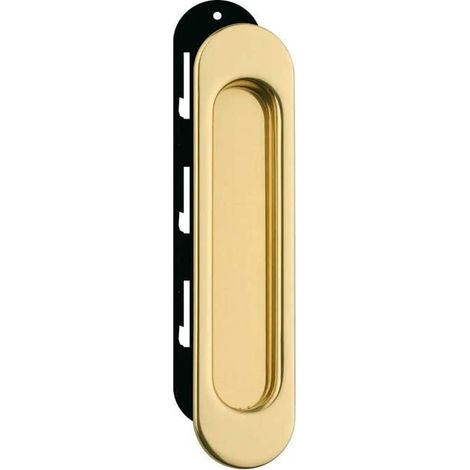 MASIDEF - MANIGLIA AD INASSO OVALE CON SOTTOPLASTICA - COLORE ORO