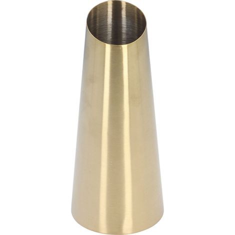 Vase doré en acier inoxydable 304. forme conique. ouverture étroite. style moderne et épuré. idéal pour la maison. le bureau ou une chambre d'étudiant. (1/5)