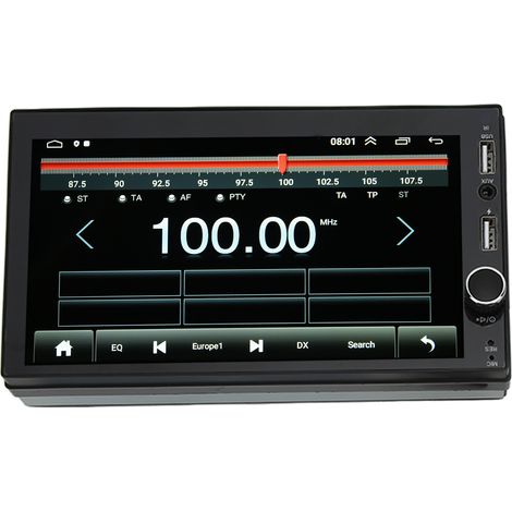 Autoradio multimédia avec écran tactile 7 pouces, Bluetooth, navigation GPS et image de recul pour Android 10.1 (1/5)