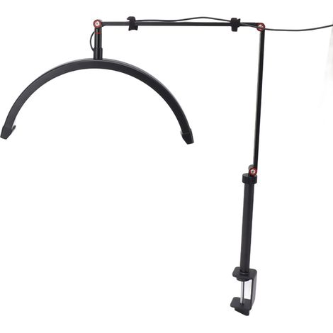 Lampe de bureau LED demi-lune pour cils, rotation à 360°, 3 couleurs, 10 niveaux d'intensité, éclairage beauté pour extensions de cils, 20 W, prise UE, 100-240 V (1/5)