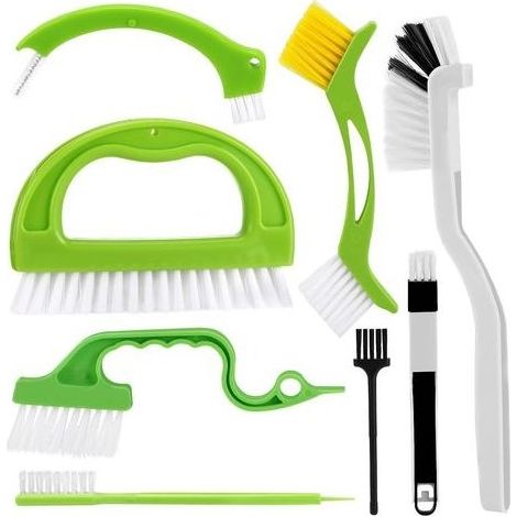 Brosse à joint pour carrelage, brosse de nettoyage pour carrelage 8 en 1, brosses à joint, brosse de nettoyage pour salle de bain, cuisine, ménage (1/5)