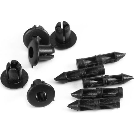 Accessori per auto 100 pezzi Rivetti in plastica da 6 mm Clip di fissaggio per carenatura moto per Honda, Yamaha, Suzuki A-Crezuo