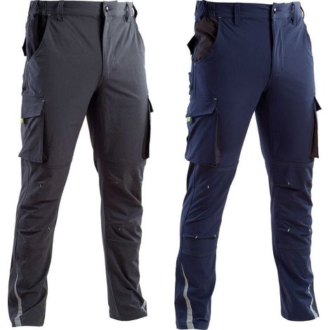 Pantaloni da Lavoro Elasticizzati Slim Fit Rider Grigio S
