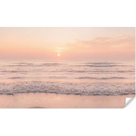 Carta da Parati Sole - Spiaggia - Rosa 500x300 cm (1/5)