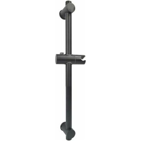 Duschstange aus Edelstahl 304 – Höhen- und winkelverstellbare Halterungen – Gebürstete Oberfläche – Länge 66 cm – Höhe 660 mm (1/5)
