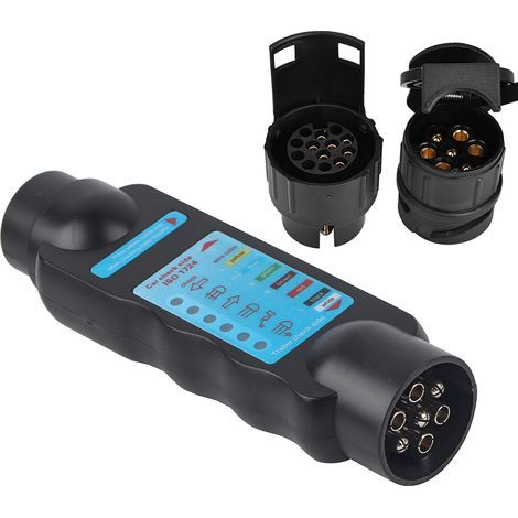 13-poliger Anhängerstecker, LED-Anzeigeleuchten, wasserdicht, gute Leitfähigkeit, langlebiger Steckerprüfer für Fahrräder und Wohnwagen (1/5)