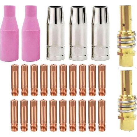 de 27 embouts de torche de soudage MIG buses 0 8 mm et 1 0 (1/5)