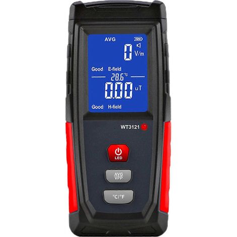 Détecteur de rayonnement de champ électromagnétique, écran LCD, compteur de champ électrique pour appareils ménagers, téléphones et ordinateurs WT3121 (1/4)