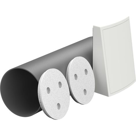 Zehnder Rohbauset rund ComfoSpot 55 Twin, Länge 500mm, Außenhaube Kunststoff weiß