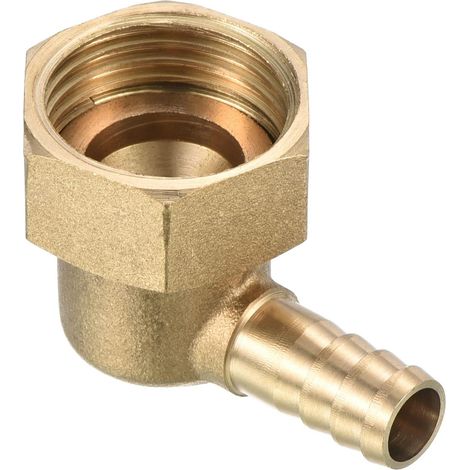 Raccord Cannelé Laiton 8mm Barbelé À G1/2 Femelle Filetage Or (1/5)