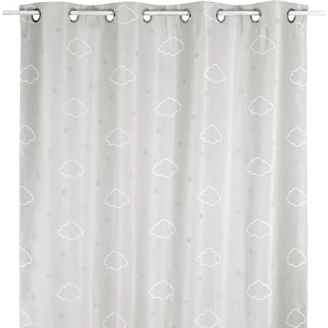Cortina opaca infantil 'Cloud' - gris 140 x 250 cm - Atmosphera créateur d'intérieur (1/4)