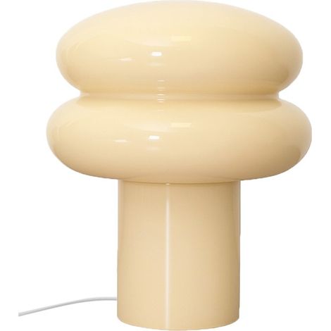 Lampe à poser "Poppo" en verre coloris Lait H24cm (1/3)