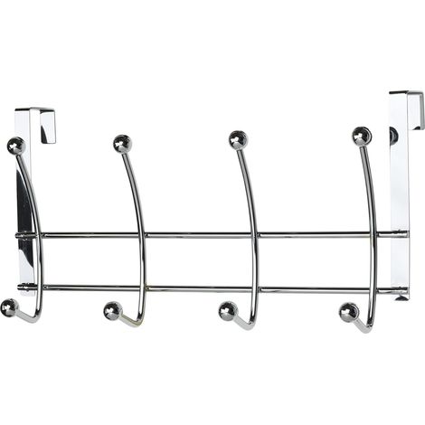 Croydex Chrome Over Door Ball Multi Towel Robe Hook, 5 Year Rust Free Guarantee (1/4)