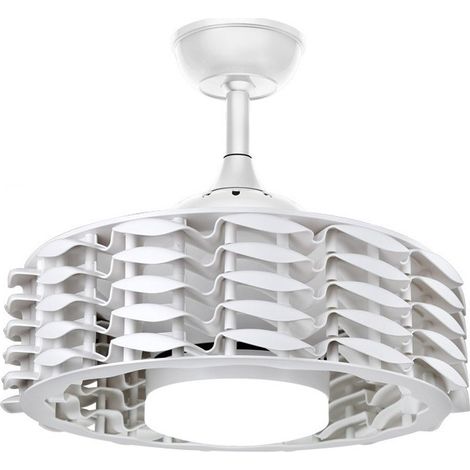 Ventilador de techo LED “Alum” regulable con control remoto (24W 3CCT 2410lm) IP20 Ø55cm color blanco (1/5)