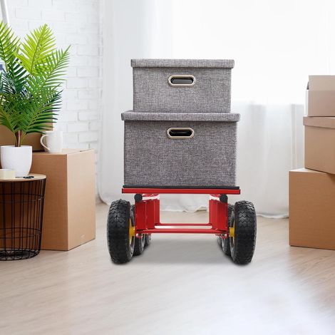 6 Rad Geländewagen, Bodenstehend 1200 lbs Kapazität Schwerlast Möbelwagen, für Häusern, Logistik, Dekoration, Lager 100 55.73 33.83 cm (1/5)