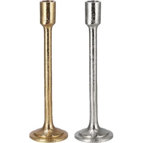1 Pezzo Portacandele Decorazione Casa in Metallo 1 Fiamma 6 x 25 cm 2 Colori (1/2)