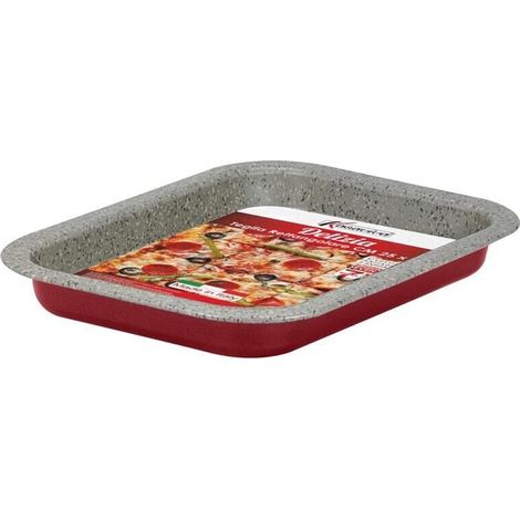 DELIZIA TEGLIA RETTANGOLARE CON FONDO ANTIADERENTE 25X18 CM IN COLORE ROSSO