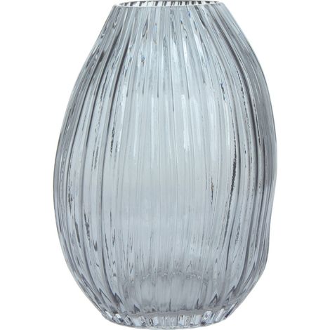 Vaso decorativo Sidney in vetro soffiato grigio (1/3)