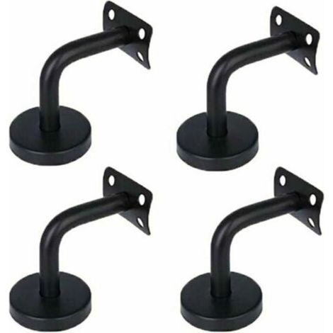 Ensemble de 4 supports de main courante en acier inoxydable, conçus pour supporter les mains courantes murales dans les couloirs, les escaliers et les lofts intérieurs.- (1/4)