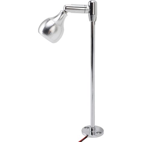 Spot LED armoire sur pied aluminium réglable sans bleu ni éblouissement éclairage blanc câblé vitrine bijoux intérieur 175mm Ø30mm 100g 1 spot + 2 vis (1/5)