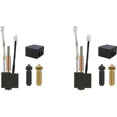 2x Hotend für Kobra-3 Combo Druckkopf-Extruder-Kit Heizblock Heizpatrone Thermistor mit zusätzlichen 0,4-mm-Düsen (1/5)