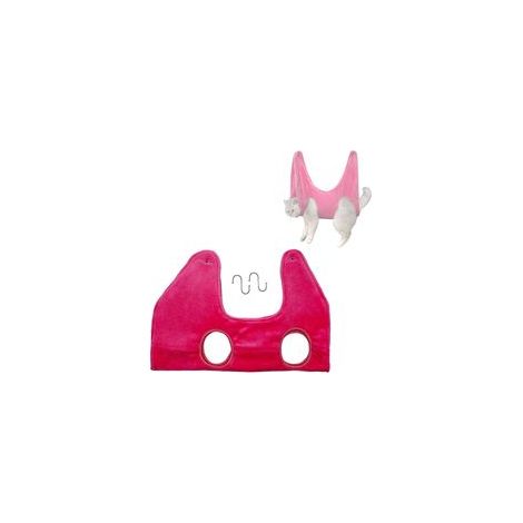 Hamac de toilettage 2 en 1 pour animaux, serviette séchage, bain, coupe des ongles, taille L, rose – (1/5)