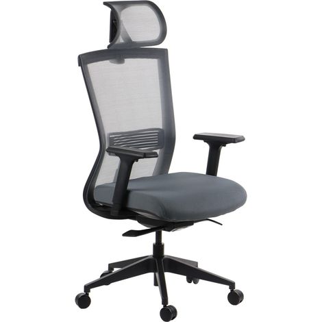 Silla de oficina giratoria gris HOPE (1/5)