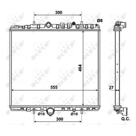 Radiateur, refroidissement du moteur NRF 58373 CITROËN 1330H8 1330J6 96417284