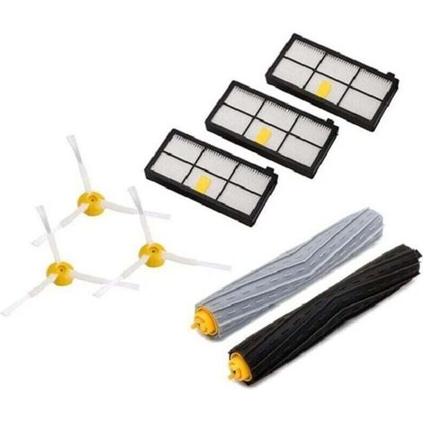 Ersatzzubehörsets für iRobot Roomba 800 900 Serie 860 865 866 870 871 875 876 880 886 896 960 966 971 976 980 981, einschließlich Ersatzbürstenköpfe, Filter und Staubsaugerzubehör. - Crezuo (1/2)